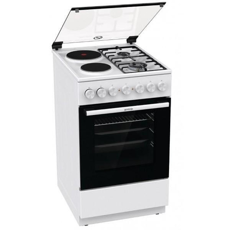 Плита (электрическая/газовая) Gorenje GK5B41WF, 2 газовая 2 тока, Белый